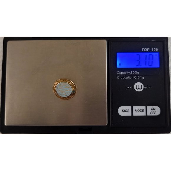 10K Yellow Gold Script Font CSNB 30-Year Service Monogram Pin, K973 - Picture 6 of 8